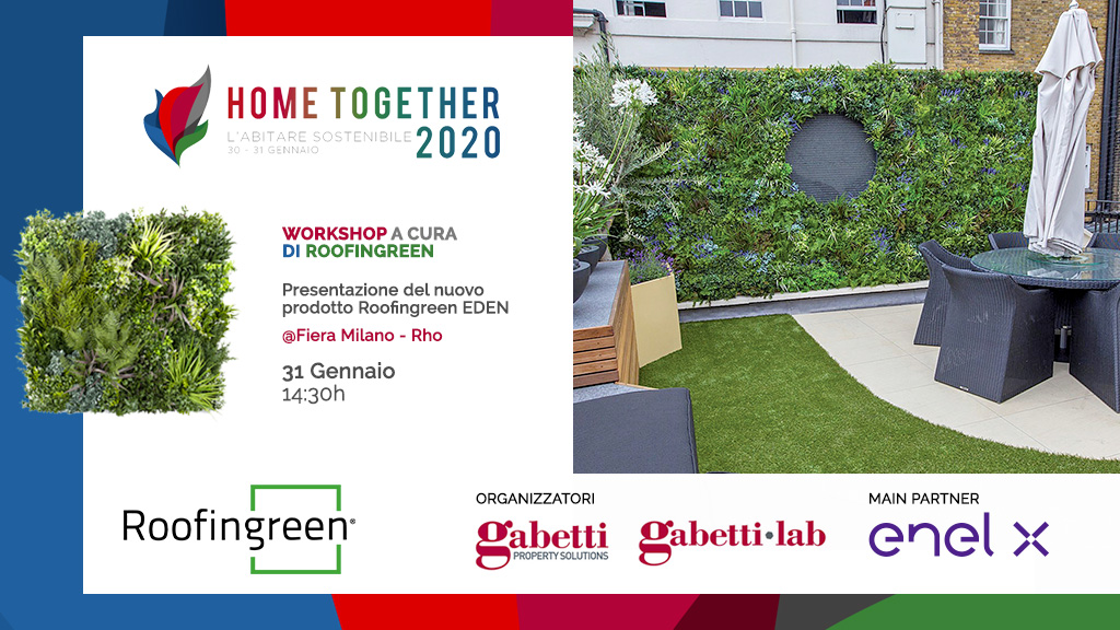 Roofingreen EDEN, il verde verticale high tech ad Home Together 2020